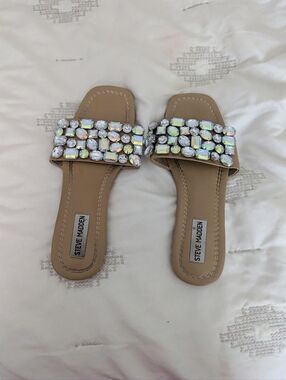 STEVE MADDEN Malina NUDE Sandals Sz 8